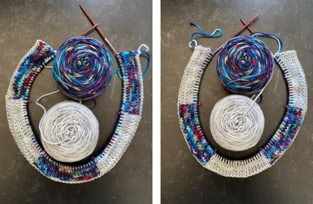 Double Knitting Tips and the Stripes and Blocks Blanket