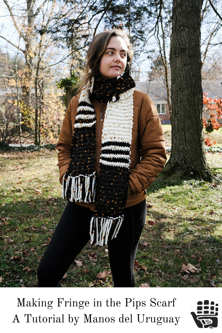 Making Fringe featuring the Pips Scarf in Franca