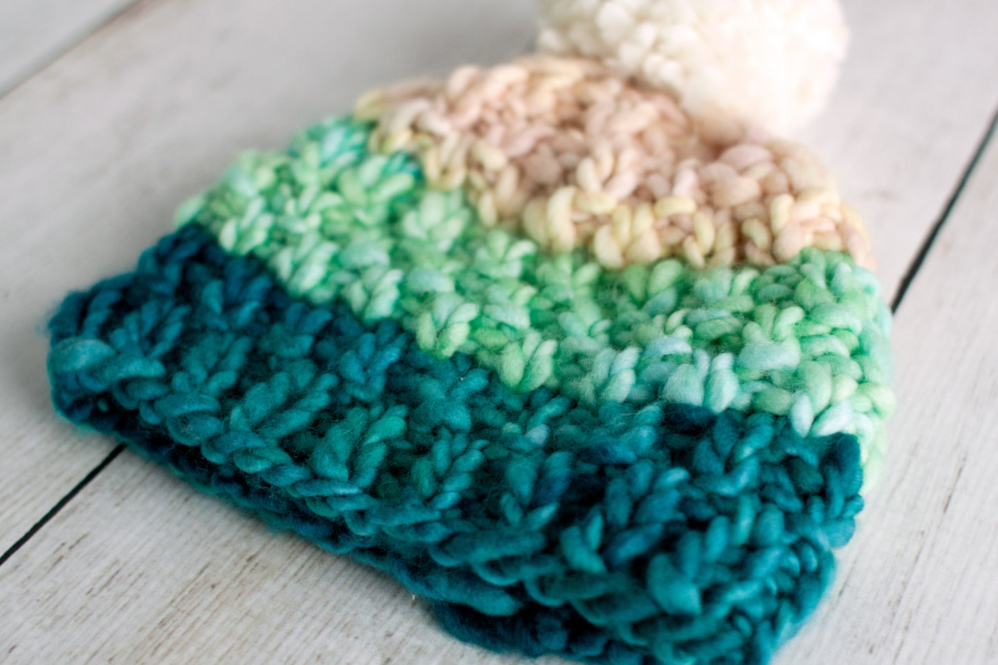 Simple Bulky Moss Stitch Baby Hat (F52)