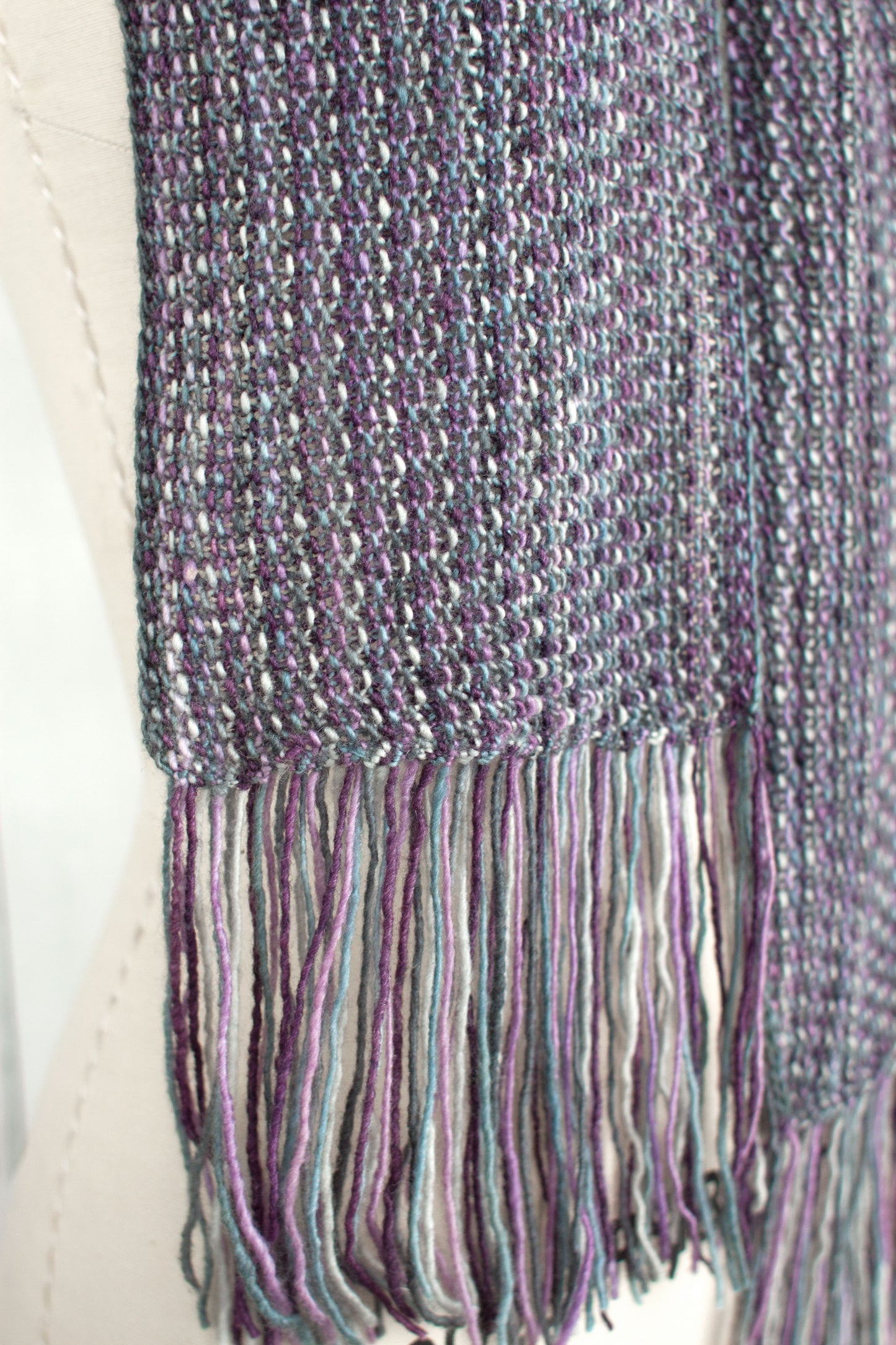 Fringed Violet Scarf (F79)