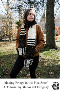Making Fringe featuring the Pips Scarf in Franca