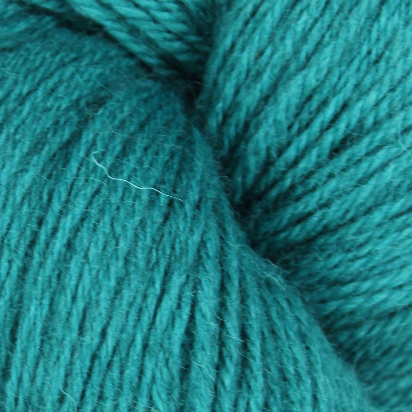 Baa Ram Ewe Coast yarn in Kelp color, showing soft, textured wool skein with subtle green and brown tones, ideal for knitting projects.