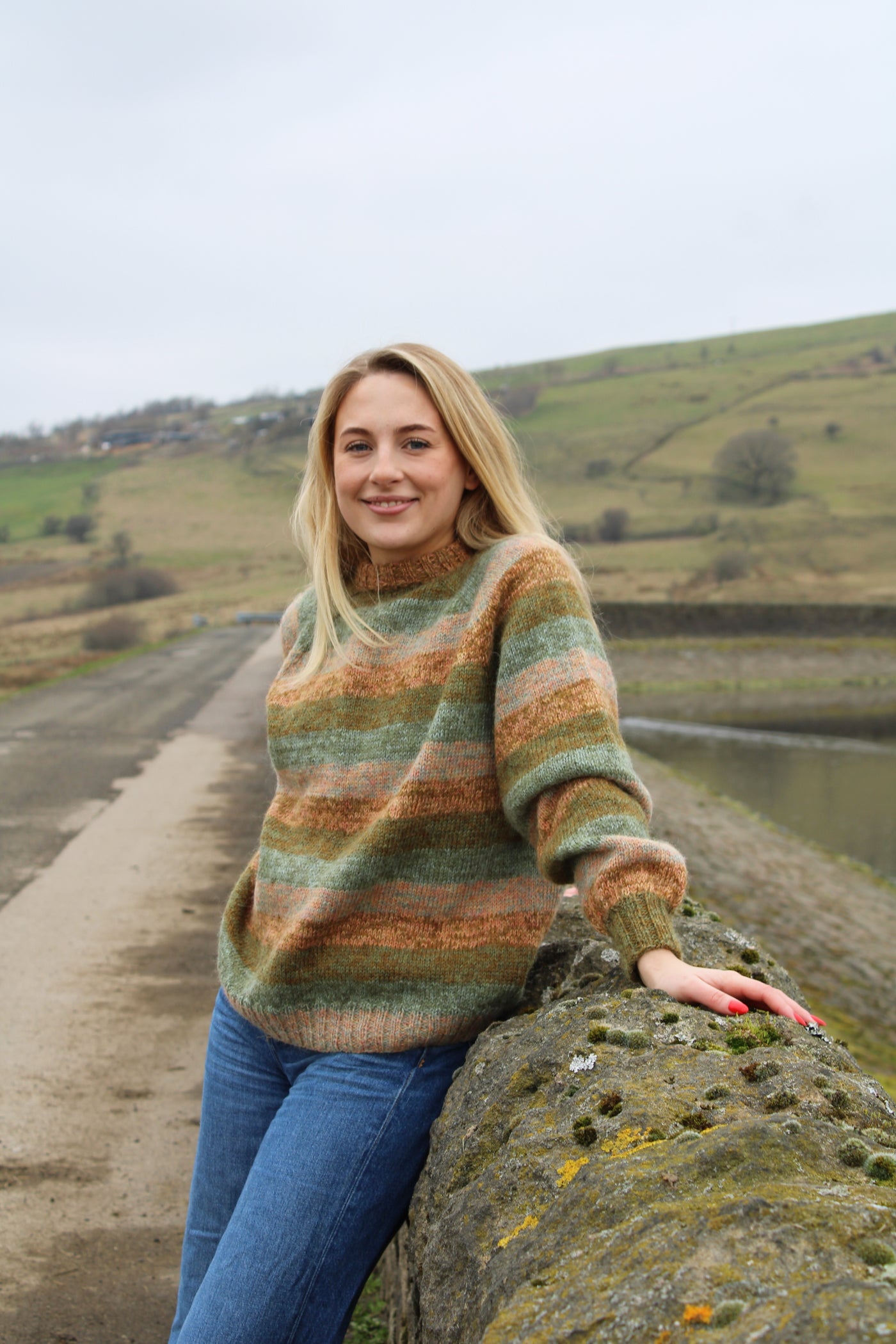 Close-up of the Baa Ram Ewe Aurelie pattern showcasing intricate knit design and soft yarn texture.