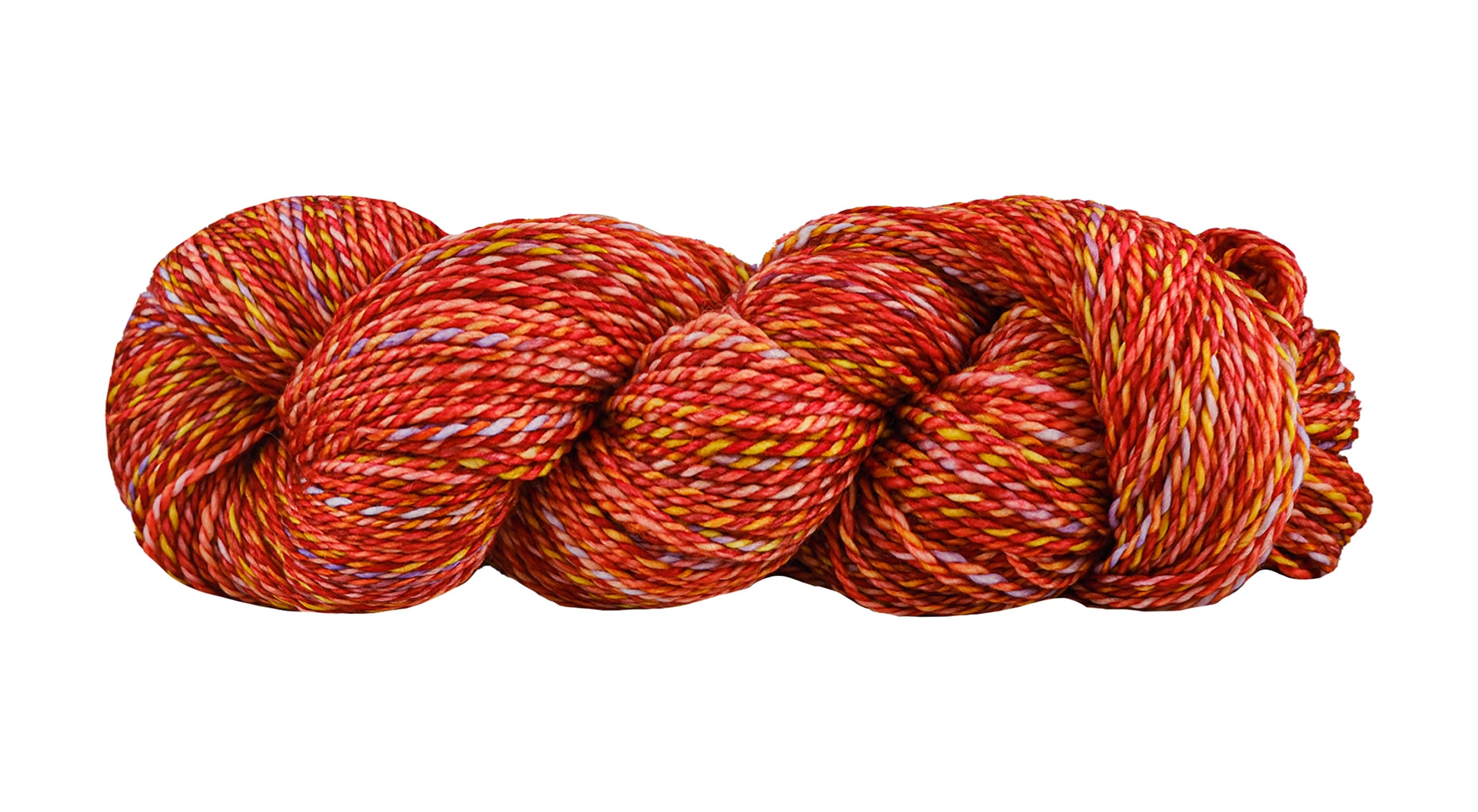Manos del Uruguay Marla yarn in K100 Chili color, soft textured wool yarn for knitting or crochet projects.