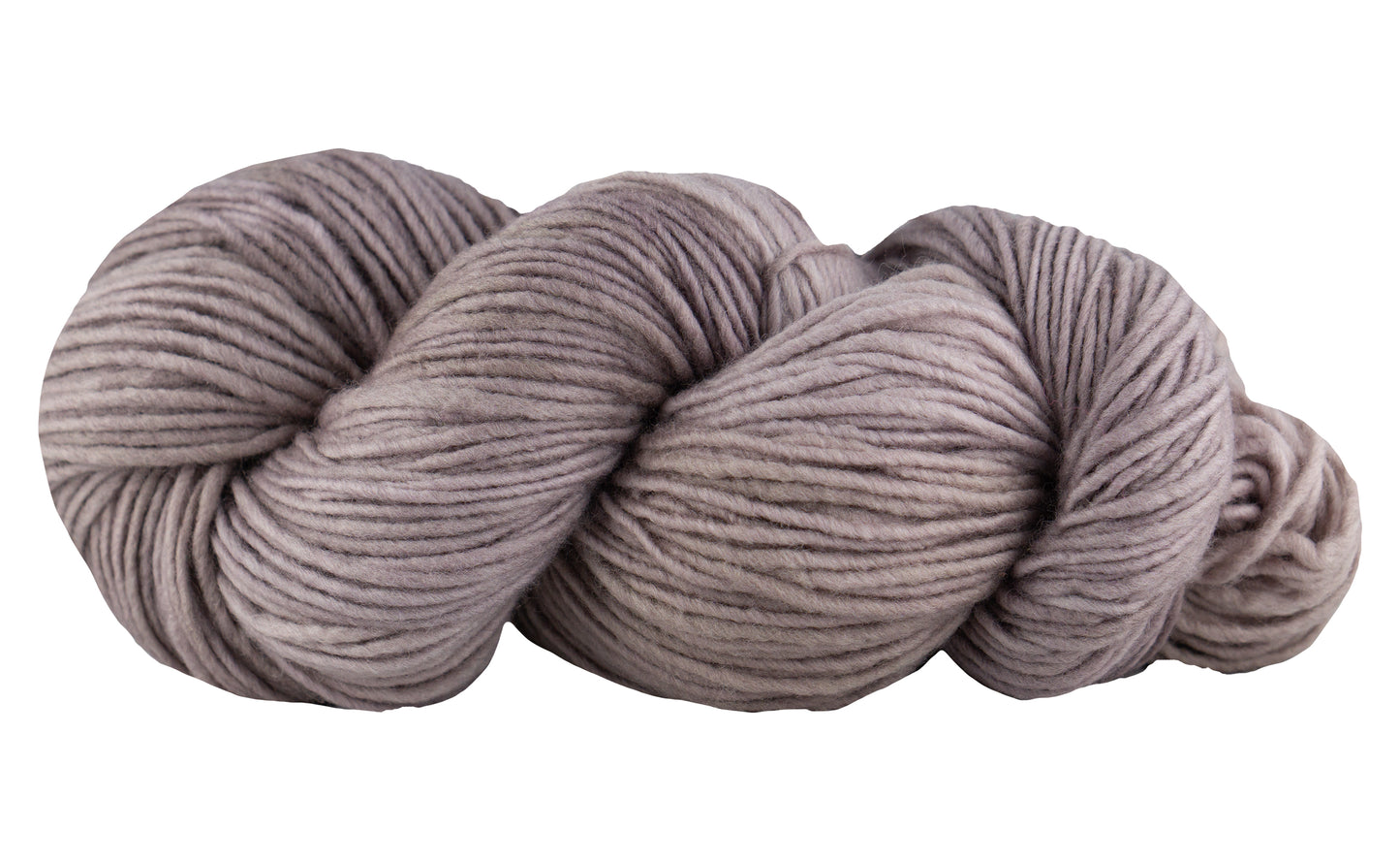 Fairmount Fibers Maxima yarn in discontinued Shale color, close-up showing soft texture and vibrant wool fibers.