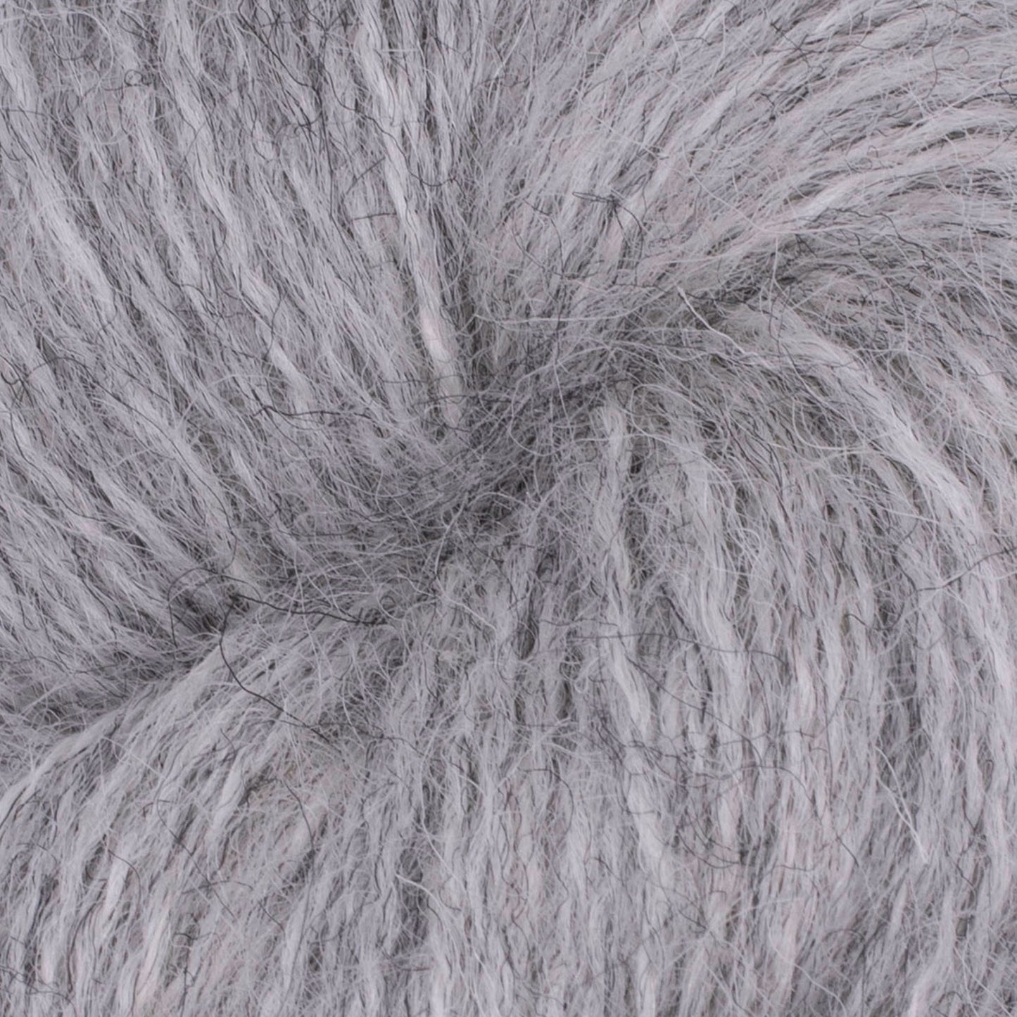 Cream-colored Mowool yarn by Baa Ram Ewe, labeled Mowool-6010-Fog, displayed in a skein with soft, fuzzy texture.