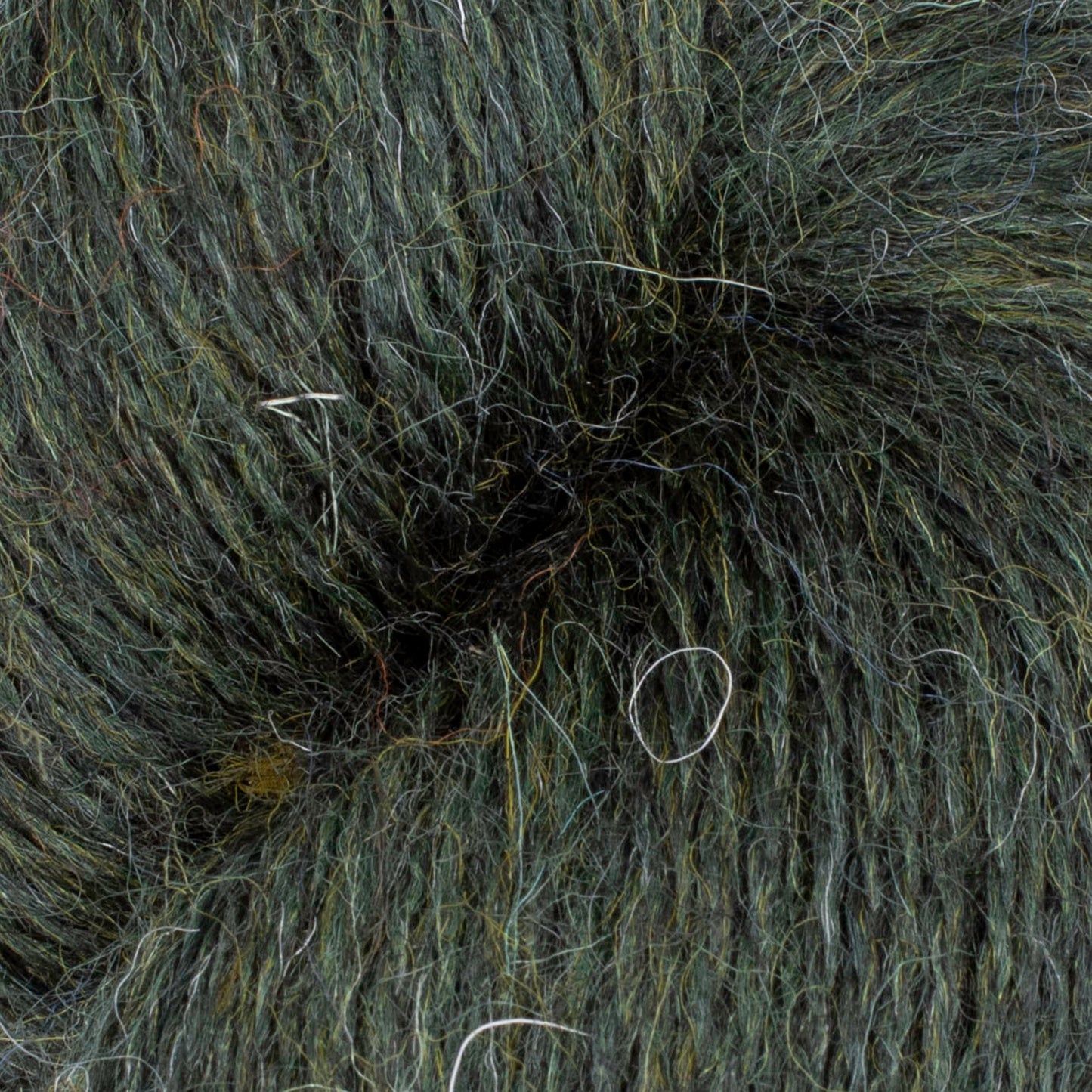 Baa Ram Ewe Mowool yarn in Hedgerow color, soft wool yarn with a natural fiber appearance and vibrant green shade.
