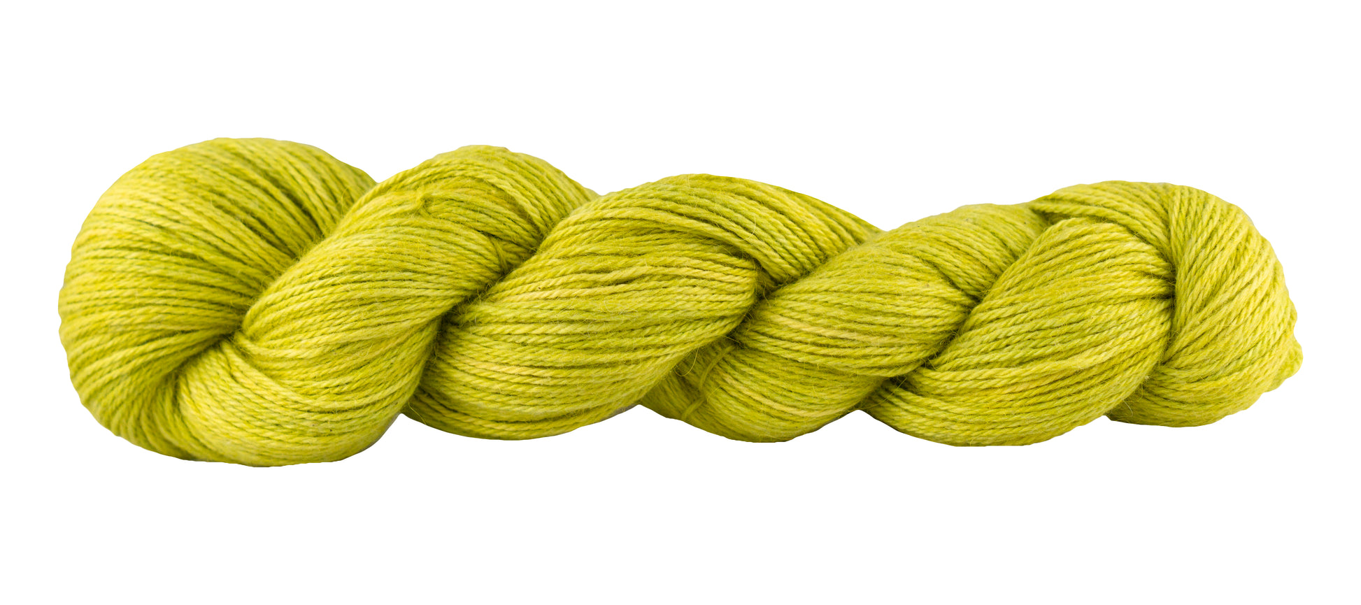 Fairmount Fibers Serena yarn in S2020Curry color, showing a close-up of the soft, vibrant yellow-orange yarn strand.