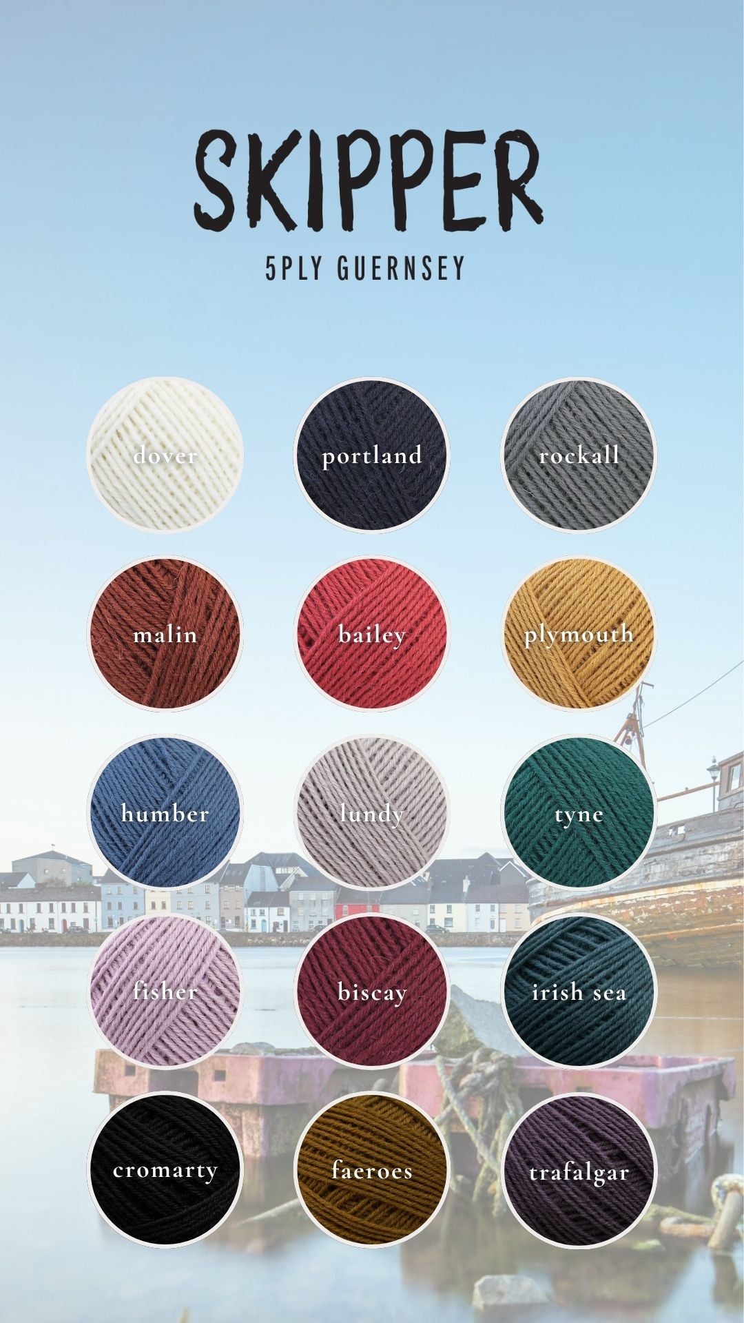 Colorful Skipper 5-Ply yarn by Baa Ram Ewe showing vibrant shades and soft texture in a close-up shot.