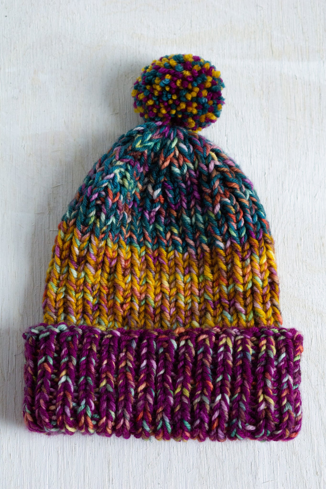 Simple Ribbed Hat (F48B) – Fairmount Fibers