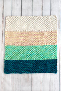 Simple Bulky Moss Stitch Baby Blanket (F51)