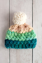 Simple Bulky Moss Stitch Baby Hat (F52)