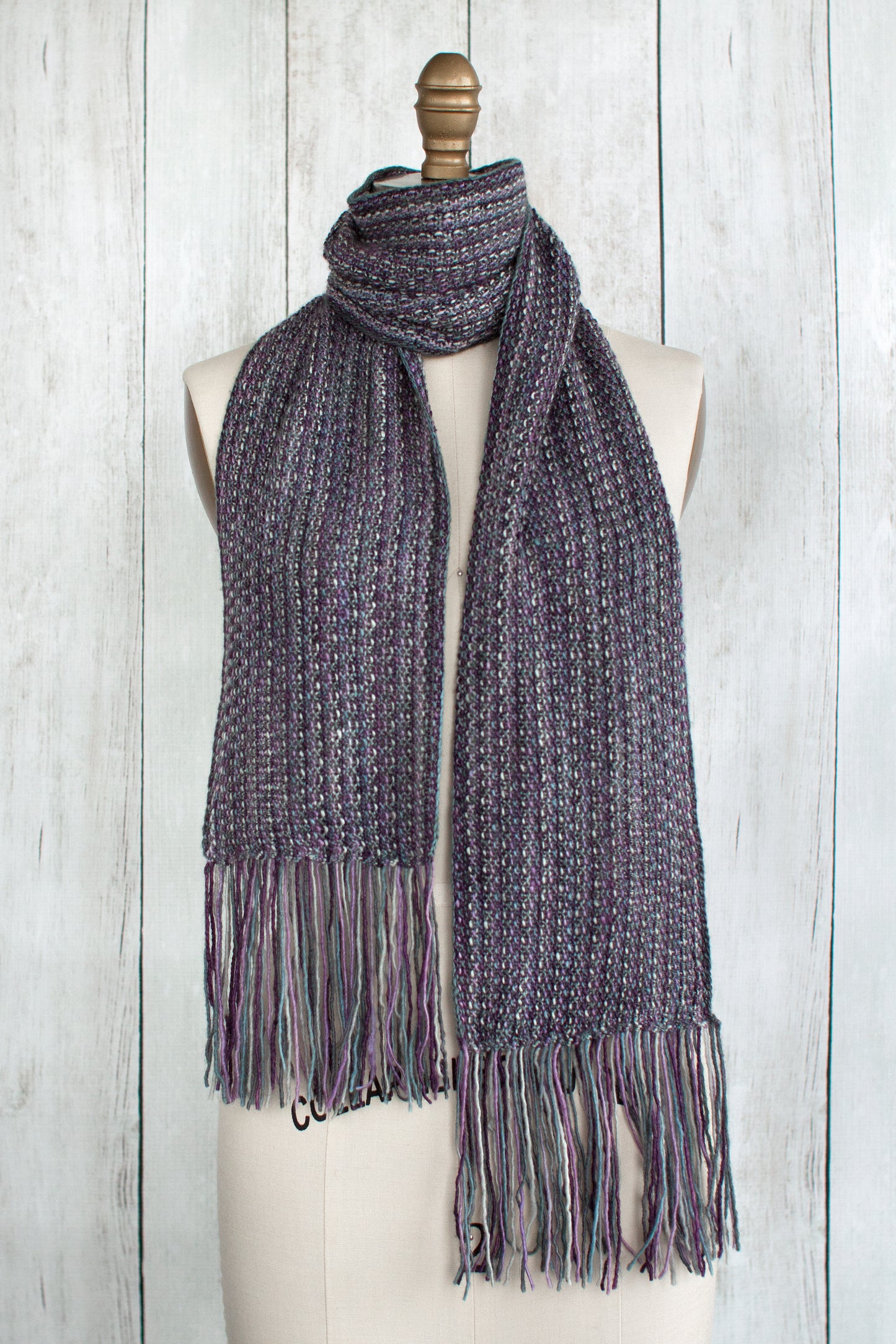 Fringed Violet Scarf (F79)