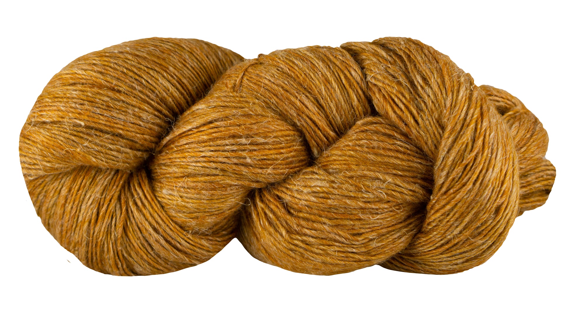 Ball of Manos del Uruguay Milo yarn in a rich, warm color, showcasing its soft texture and high-quality fiber.